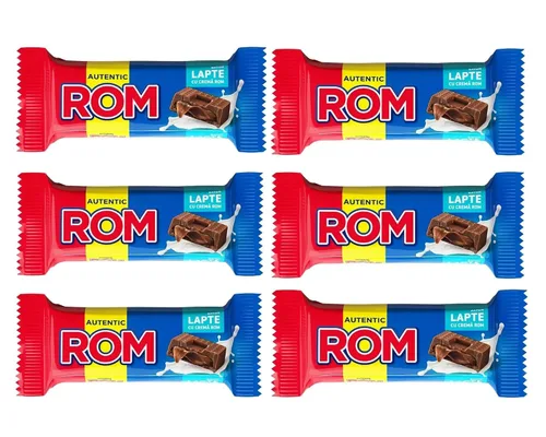 Vista 3 de Galletas rumanas auténticas de galletas de sándwich de roma con crema de cacao y rom, paquete de 8