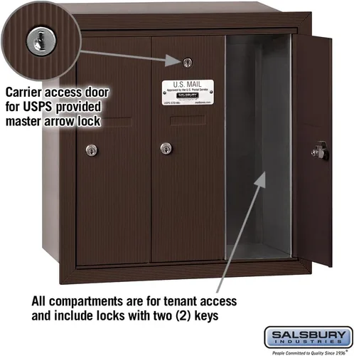 Vista 2 de Salsbury Industries 3503ZRU bronce