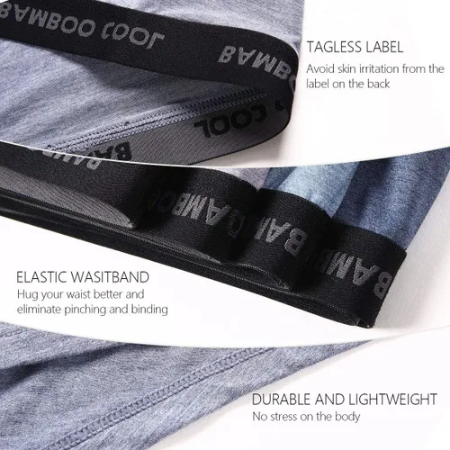 Vista 5 de BAMBOO COOL - Calzoncillos para hombre, cómodos y suaves, de viscosa de bambú (paquete de 4)