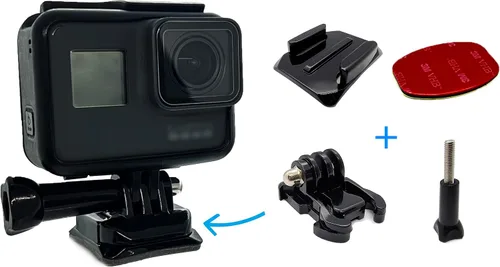 Vista 2 de JINGXIN Soportes de casco para GoPro, casco plano curvado adhesivo adhesivo con accesorios de fijación de hebilla, compatible con GoPro Hero 11, 10