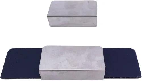 Vista 6 de Juego de 3 protectores de aro de bombo de acero inoxidable con inserto de goma duradero para aro de madera