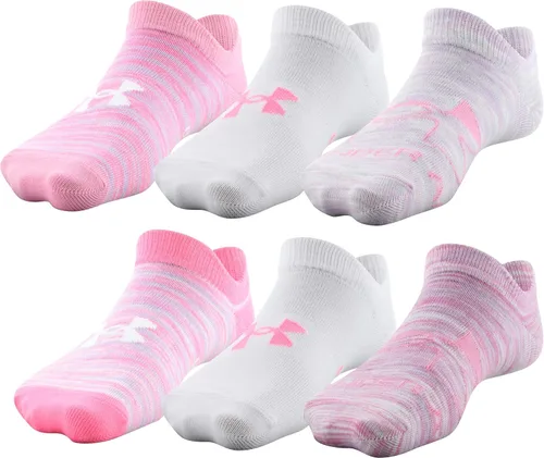 Vista 53 de Under Armour Calcetines ligeros invisibles Essential 2.0 para niños (paquete de 6)
