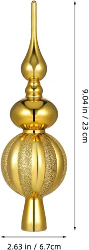 Vista 2 de Artibetter Estrella Brillante para Árbol de Navidad Remates de Árbol de Navidad Pintados a Mano Decoración Superior de Plástico para Temporada