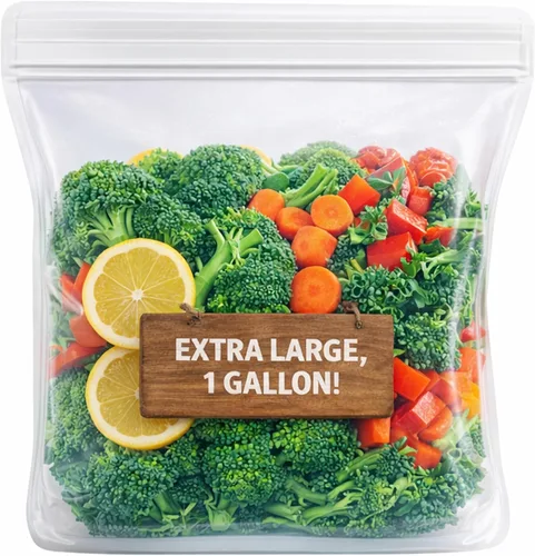 Vista 10 de Albino Monkey XXL - Bolsa de silicona para congelador para hielo y sopa, 1 Azul