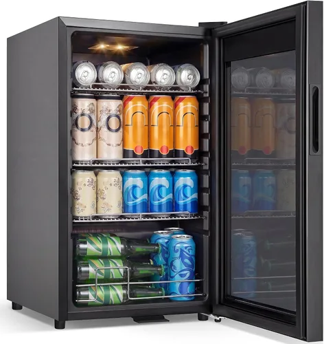 Vista 14 de Refrigerador Enfriador de Vinos de 8 Botellas, Refrigerador Pequeño de Vino, Mini Refrigerador de Vino de Encimera con Puerta de Vidrio, Bodegas