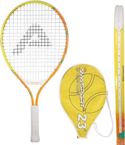 Vista 10 de AMA SPORT Raqueta de tenis para niños pequeños, kit de iniciación de raqueta de tenis de 17 a 25 pulgadas para niñas y niños con bolsa de nailon