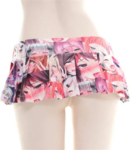 Vista 6 de Lichma - Falda plisada para mujer, sexy, para colegiales, japonesa, con estampado anime, ropa de dormir