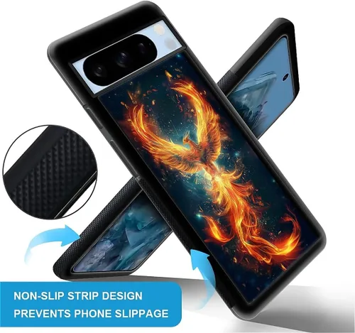 Vista 1348 de Compatible con Google Pixel 4A 5G Mobile Case Creative Acrylic Panel trasero Silicona Protección Grip especialmente diseñado para Google Pixel 4A 5G