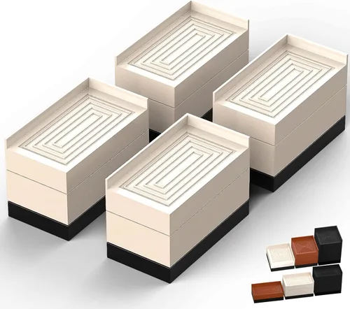 Vista 15 de Elevadores de Muebles, Tclouda Soportes para Cama/Sofá/Escritorio/Mesa/Patas de Silla/Refrigerador de 1.5, 3 y 4 Pulgadas, Bloques Ajustables