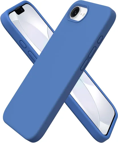Vista 15 de ORNARTO Funda compatible con iPhone 16e de 6.1 pulgadas (2025), silicona líquida de 3 capas cubierta completa de goma de gel suave, funda protectora