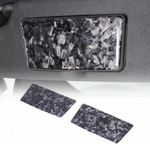 Vista 10 de Kit de decoración de panel de espejo cosmético de coche de fibra de carbono real suave 3D compatible con Corvette C8 Stingray Z06 Z51 2020 2021 2022