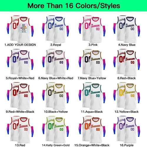 Vista 3 de Camiseta de baloncesto personalizada para hombre y joven, impresa o cosida, ropa deportiva deportiva deportiva personalizada con nombre y número