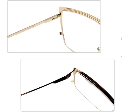 Vista 7 de Oversized Metal Frame Reading Glasses for Women,Fashion Cat Eye Ladies Readers