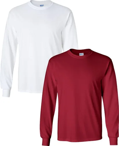Vista 158 de Gildan - Camiseta de manga larga de algodón ultra estilo G2400 para adultos, paquete múltiple