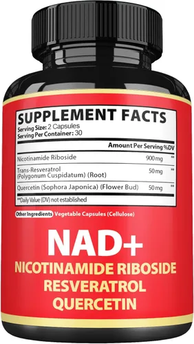 Vista 7 de Satoomi Suplemento NAD con nicotinamida ribósido NR, resveratrol, quercetina - 60 unidades - 30 días