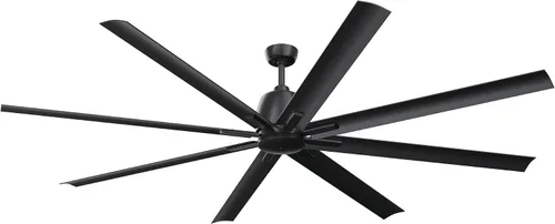Vista 14 de Kichler Breda 310265NI - Ventilador de techo grande para exteriores de 65 en 8 aspas con control remoto, cuerpo de acero moderno, cuchillas