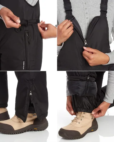 Vista 6 de Perry Ellis Overol con peto de nieve para mujer, con aislamiento, impermeable, para esquí, snowboard (M-3XL)