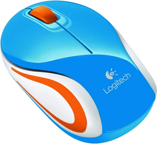 Vista 2 de Logitech M187 Mini Mouse Inalámbrico - Azul