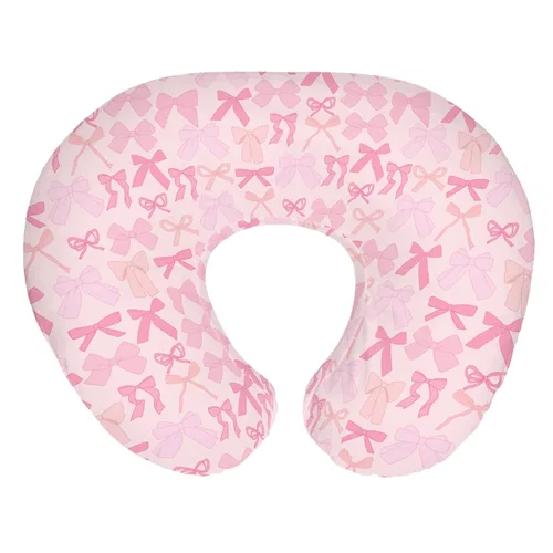 Vista 12 de Fundas de almohada de lactancia con lazos de Navidad para niños y niñas, fundas de almohada de lactancia a cuadros para lactancia materna, cintas