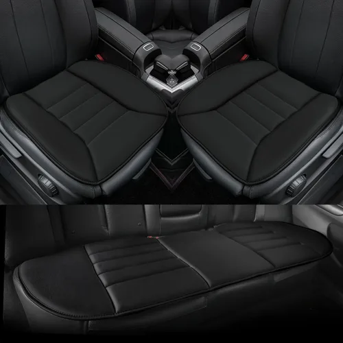 Vista 10 de kingphenix Cojín de asiento de coche con espuma viscoelástica de 1.2 pulgadas, cojín de asiento para coche y silla de oficina (negro)
