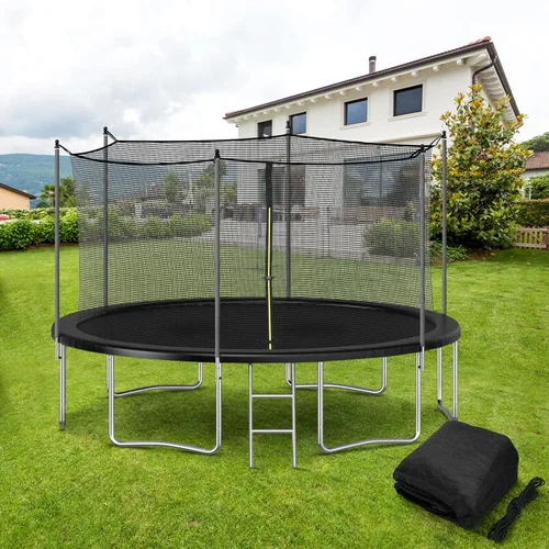 Vista 6 de Recinto de seguridad para trampolín PE Trampolín Flex Net Reemplazo para 6 postes Trampolines de marco redondo