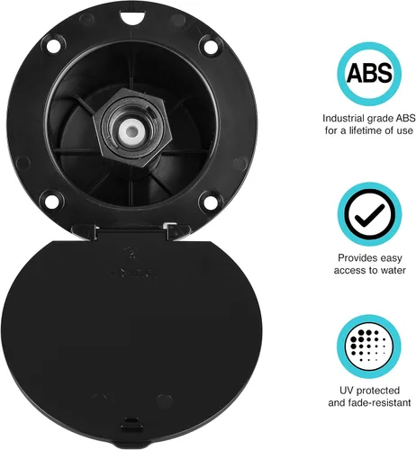 Vista 4 de Dura Faucet DF-SA188-BK Kit de rociador desmontable de conexión rápida para exteriores, manguera, puerto y muelle de pulverización utilitario