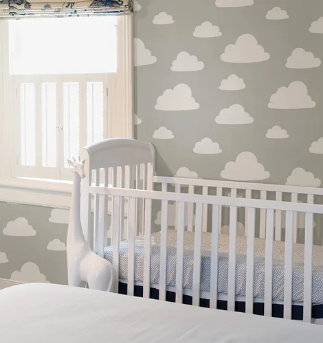 Vista 4 de NuWallpaper NU1931 Clouds - Papel tapiz para despegar y pegar, color gris