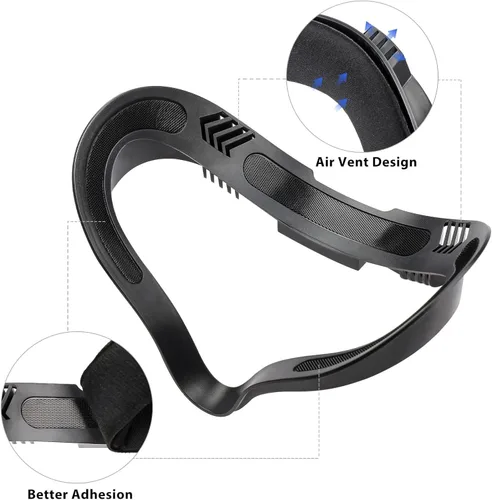 Vista 4 de HUIUKE VR Face Cushion Pad and Facial Interface Set for Quest 2 Removable Facial Interface Frame Two Foam Face Covers Replacement Anti-Leakage