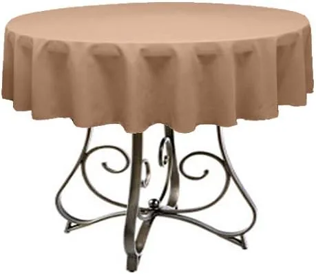 Vista 12 de Mantel redondo de poliéster de 72 pulgadas, disponible en más de 45 colores, ideal para restaurantes y superposiciones versátiles de eventos, elige