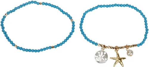 Vista 7 de Juego de 2 piezas elásticas para mujer con diseño de estrellas de mar y dólar de arena Colección SPUNKYsoul