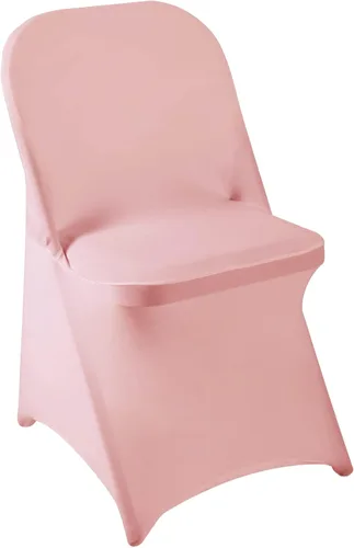 Vista 21 de Fundas plegables para sillas de fiesta, 12 piezas, fundas universales de elastano ajustables para bodas, banquetes, conferencias