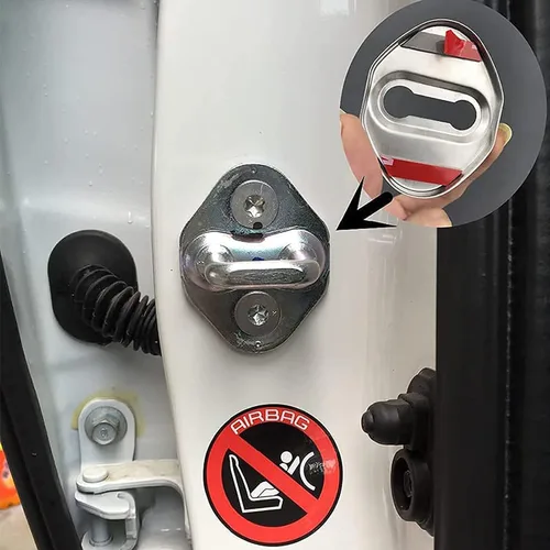 Vista 4 de Sudemota Cubierta de bloqueo de puerta de automóvil para Citroen DS4 DS5 DS5LS DS6 DS3 DS7 Cubierta de bloqueo de puerta Protector de acero