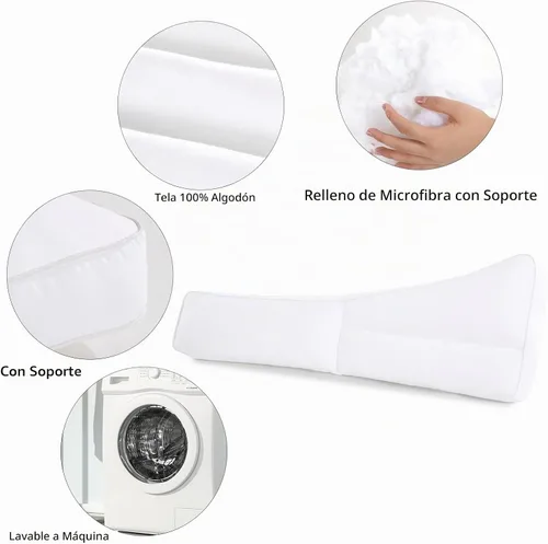 Vista 5 de HOMBYS Almohada de rodilla para dormir de lado con almohada de abrazo, dolor de cadera, almohadas de piernas para dormir, almohada corporal