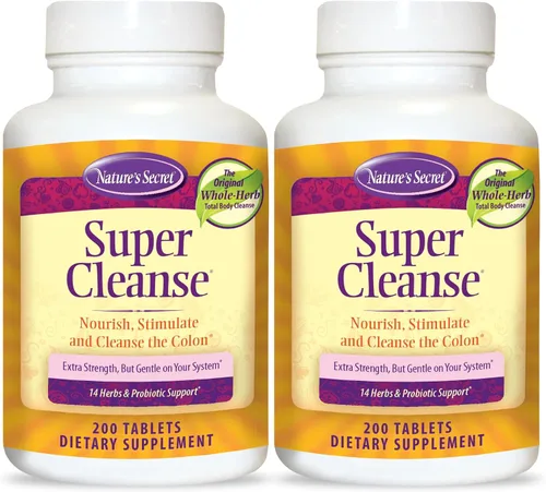 Vista 8 de Nature's Secret - Super Cleanse, 200 comprimidos 200 tabletas 14 hierbas + probióticos Bienestar digestivo y regularidad Apoyo extra fuerte