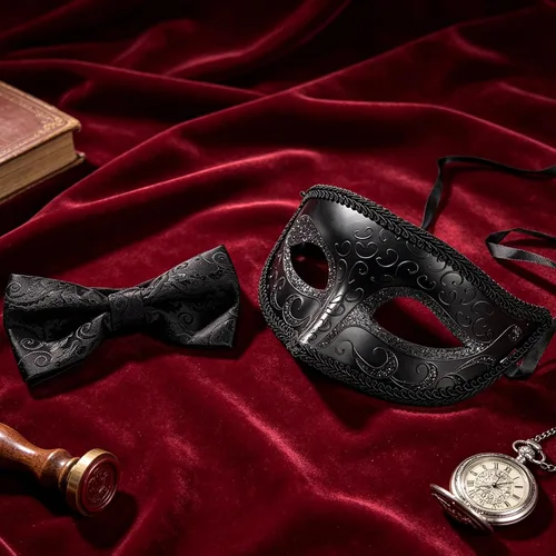 Vista 4 de máscara de mascarada para hombres, máscara de mascarada para hombres