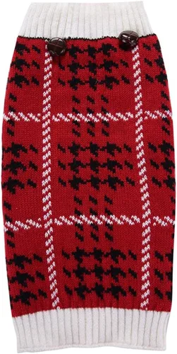 Vista 16 de Suéter de dos patas de algodón acanalado para Halloween, cuello alto a rayas alces estampado de Navidad para Teddy, Chihuahua, Shih Tzu, Yorkshire