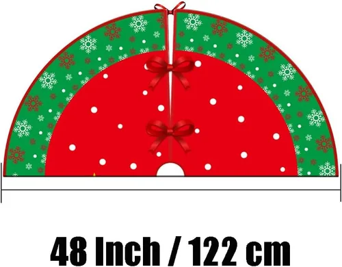Vista 3 de Falda de árbol de Navidad de 48 pulgadas, tapete grande de decoración de Navidad, faldas de árbol, decoraciones de árbol para decoración de fiestas
