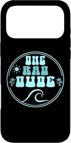 Vista 22 de One Rad Dude 1st Birthday Surf Beach Groovy Case for iPhone 17