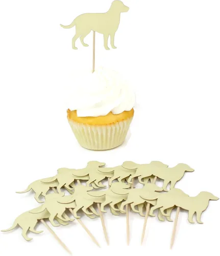Vista 15 de Juego de 12 adornos para cupcakes de pastor alemán Decoración de pastel de perro negro hecho a mano Decoración de fiesta de cumpleaños