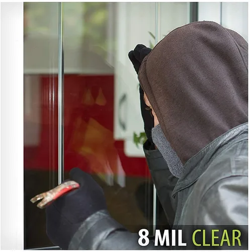 Vista 5 de BDF S8MC Película para ventana de seguridad y vigilancia, transparente, de 8 milímetros.