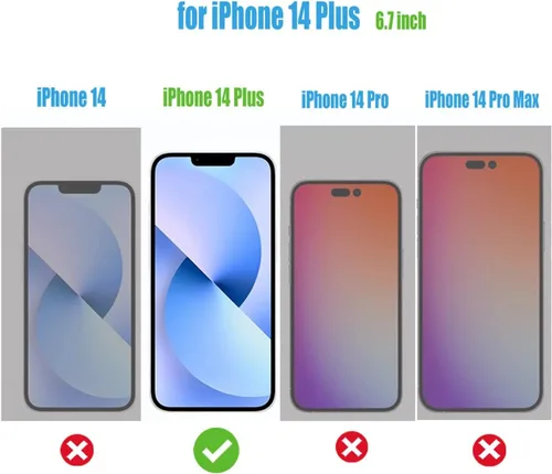 Vista 2 de Funda protectora completa para iPhone 14 Plus para mujeres, niñas y hombres, funda protectora completa a prueba de golpes, delgada, suave de TPU