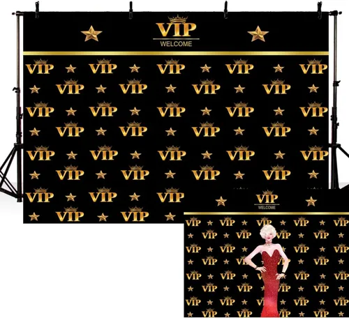 Vista 7 de Telón de fondo de fotografía VIP de 5 x 3 pies, alfombra roja, telón de fondo para pasarelas de estrellas, escenario, fotografía de fondo, cabina