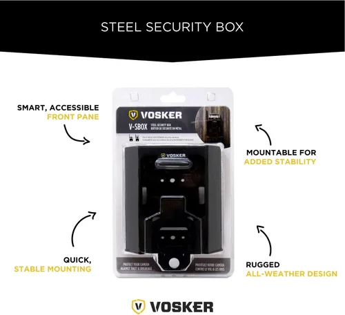 Vista 6 de Vosker V100 y V200 - Caja de seguridad impermeable para cámara al aire libre - Funda protectora de acero resistente Resistente a la intemperie y a