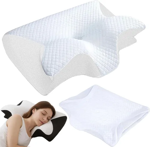 Vista 16 de GDSAFS Neckhaven Pillow Hospitality Collection, 2026 Nueva almohada ortopédica Neckhaven con funda de almohadas para el cuello, almohadas Azul