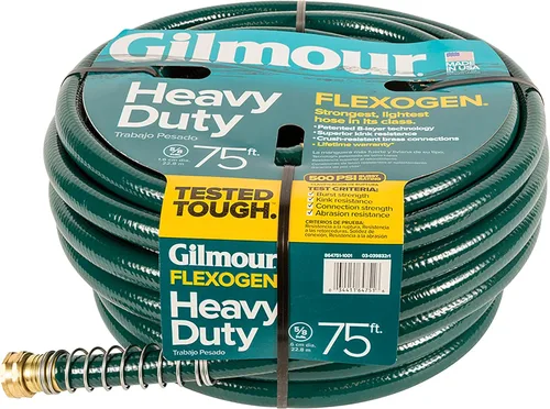 Vista 3 de Gilmour 864751-1001 Manguera de jardín flexógena resistente de 75 pies, diámetro de 5/8 pulgadas