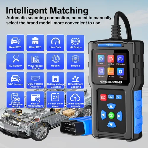 Vista 3 de obd2 Escáner Herramienta de Diagnóstico Accesorios de Coche Lector de Código de Motor con Reinicio para Coches Herramientas de Escaneo Profesionales