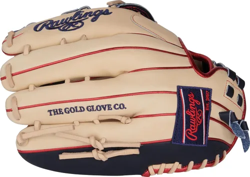 Vista 5 de 2026 Heart of the Hide Fastpitch Softball Gloves Premium Leather Camel / Azul marino Pro H Web