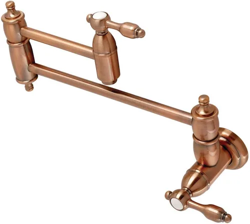 Vista 11 de Kingston Brass KS3103TAL - Grifo de cocina para relleno de olla de montaje en pared, latón antiguo