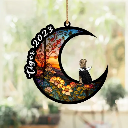 Vista 132 de Nazenti Atrapasoles conmemorativo para perros, adornos de Navidad personalizados para perros, adorno de Navidad, regalos conmemorativos para perros