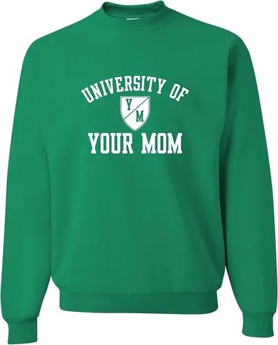 Vista 51 de Go All Out University of Your Mom - Sudadera con cuello redondo para hombre